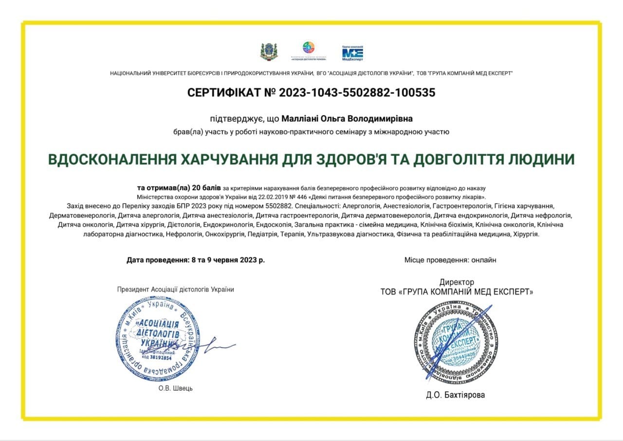 Малліані Ольга Володимирівна